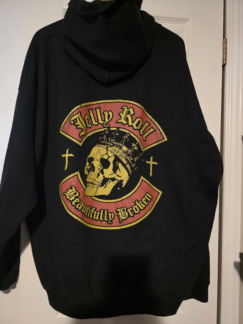 Jelly Roll Beautifully Broken Hoodie • Black Sweatshirt • Tour Merch • Size 3X